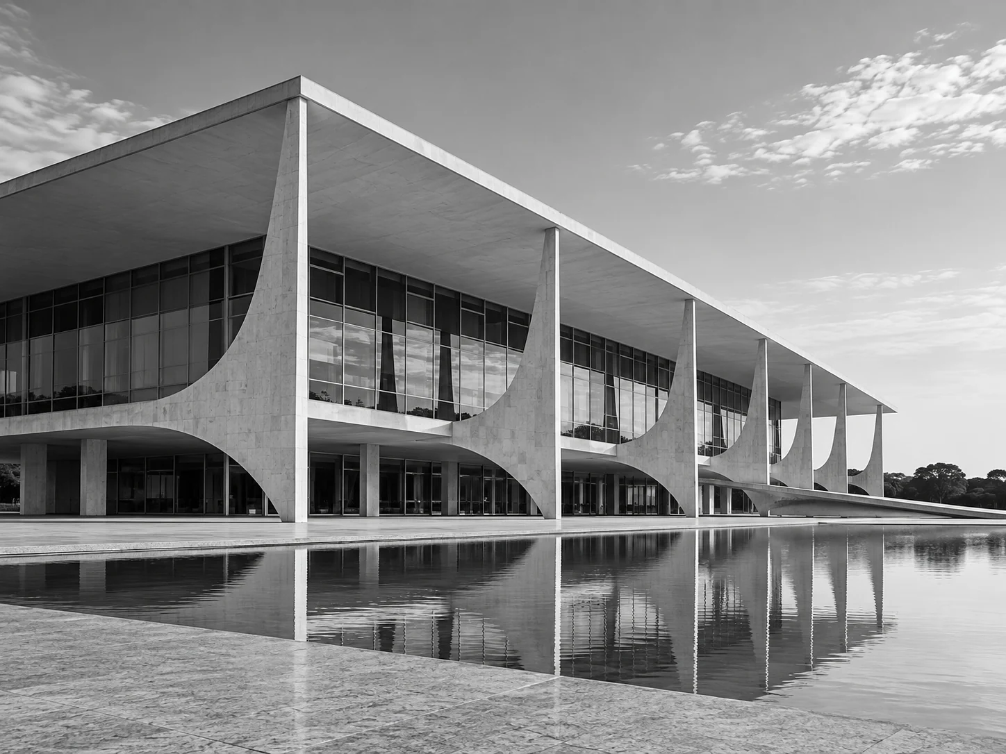 Edifício institucional moderno em Brasília